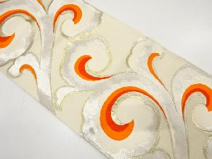 アンティーク　唐草模様織り出し袋帯（着用可）